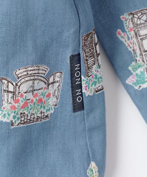 Mademoiselle NON NON / マドモアゼルノンノン シャツ・ブラウス | 綿麻ローン ウィンドウボックスプリントブラウス | 詳細11