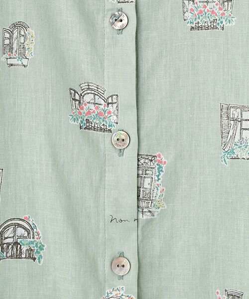 Mademoiselle NON NON / マドモアゼルノンノン シャツ・ブラウス | 綿麻ローン ウィンドウボックスプリントブラウス | 詳細14