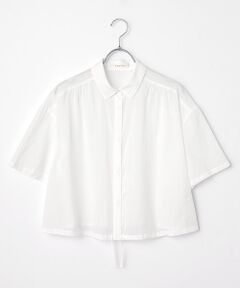 Mademoiselle NON NON / マドモアゼルノンノン シャツ・ブラウス | コットンローンハンドワッシャー クロップドオーバーシャツ