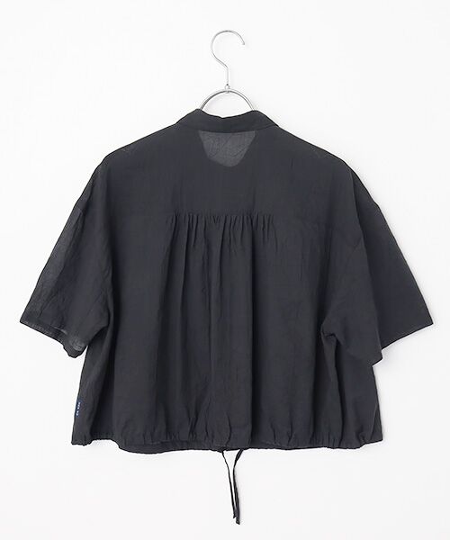 Mademoiselle NON NON / マドモアゼルノンノン シャツ・ブラウス | コットンローンハンドワッシャー クロップドオーバーシャツ | 詳細1