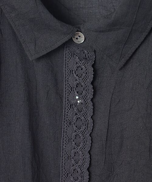 Mademoiselle NON NON / マドモアゼルノンノン シャツ・ブラウス | コットンローンハンドワッシャー クロップドオーバーシャツ | 詳細7