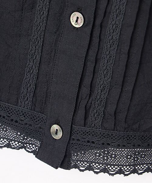 Mademoiselle NON NON / マドモアゼルノンノン シャツ・ブラウス | コットンローンハンドワッシャー ノーカラーオーバーブラウス | 詳細5