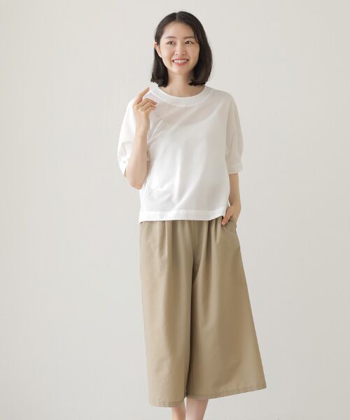 Mademoiselle NON NON / マドモアゼルノンノン シャツ・ブラウス | 2WAYストレッチシアサッカー ドルマンスリーブオーバーブラウス | 詳細3