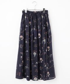 Mademoiselle NON NON / マドモアゼルノンノン ロング・マキシ丈スカート | 空羽ローン ANGEL BLESSプリント タック＆ギャザースカート