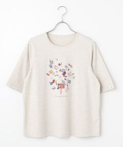 【未使用】　マドモアゼルノンノン L サイズ　ストライプ　ロンT Mademoiselle NON NON / マドモアゼルノンノン （レディース） T