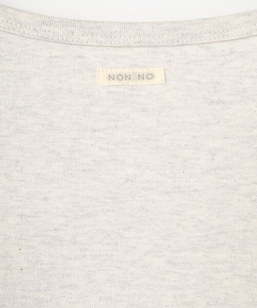 Mademoiselle NON NON / マドモアゼルノンノン Tシャツ | オーガニック天竺 レター＆フクロウモチーフプリントTシャツ | 詳細5