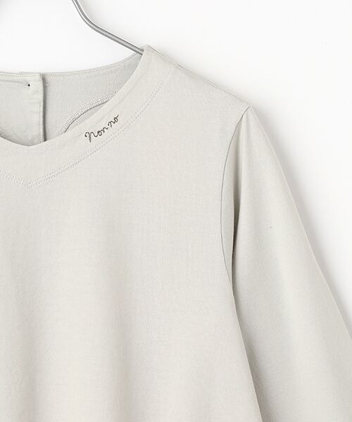 Mademoiselle NON NON / マドモアゼルノンノン Tシャツ | GIZANDY天竺 VネックフレアーTシャツ | 詳細4