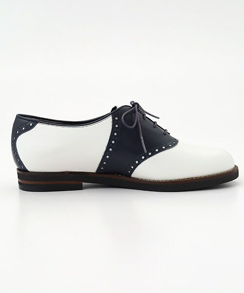 Mademoiselle NON NON / マドモアゼルノンノン フラットシューズ | 表革コンビネーション レースアップシューズ | 詳細4