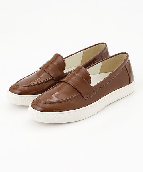 Mademoiselle NON NON / マドモアゼルノンノン レインシューズ | フォスターエナメルレインシューズ【スリッポンタイプ】（ブラウン）