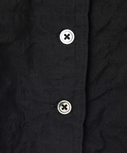 Mademoiselle NON NON / マドモアゼルノンノン シャツ・ブラウス | 綿モダールシャーリング　スタンドフリル衿ブラウス | 詳細1