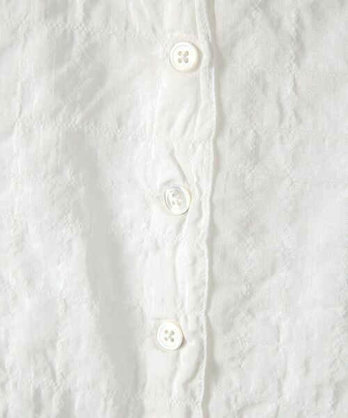 Mademoiselle NON NON / マドモアゼルノンノン シャツ・ブラウス | 綿モダールシャーリング　スタンドフリル衿ブラウス | 詳細2