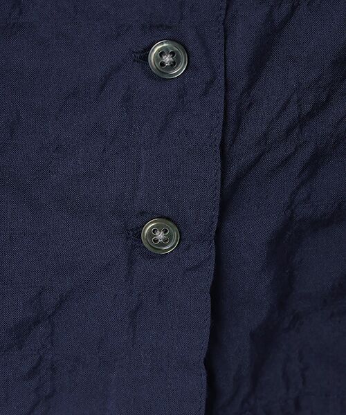 Mademoiselle NON NON / マドモアゼルノンノン シャツ・ブラウス | 綿モダールシャーリング　スタンドフリル衿ブラウス | 詳細7