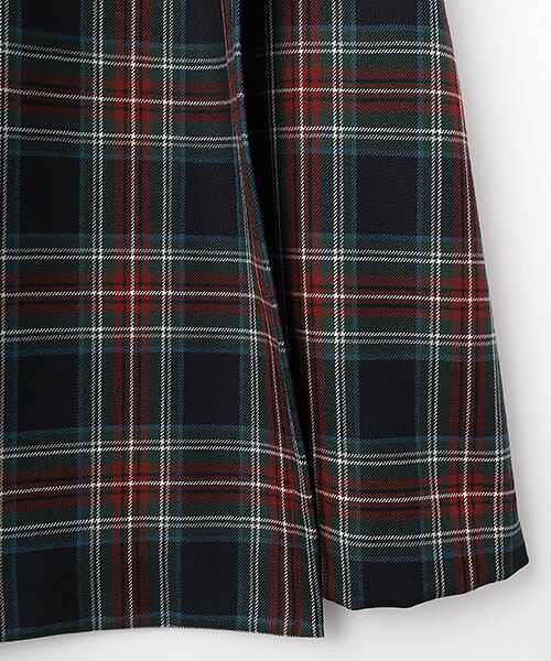 ウールサージタータンチェックワンピース （ロング・マキシ丈