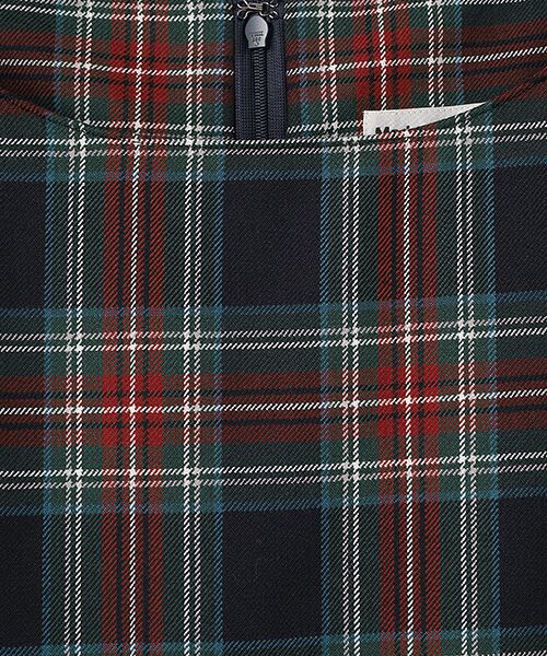 ウールサージタータンチェックワンピース （ロング・マキシ丈