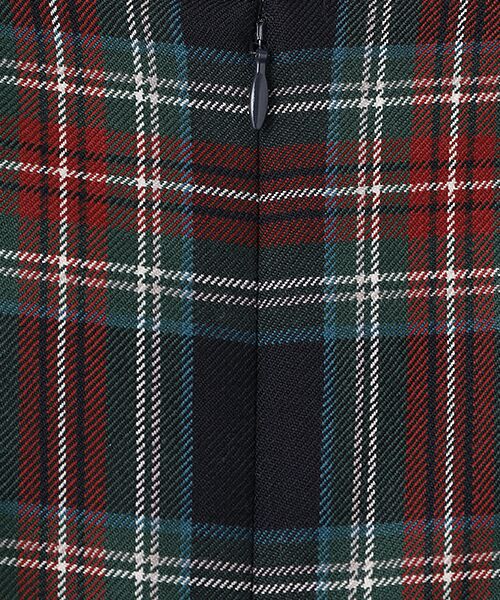 ウールサージタータンチェックワンピース （ロング・マキシ丈