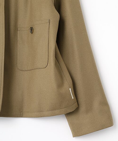 Mademoiselle NON NON / マドモアゼルノンノン ノーカラージャケット | ウールフランネルストレッチ ノーカラージャケット | 詳細5