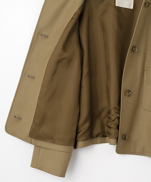 Mademoiselle NON NON / マドモアゼルノンノン ノーカラージャケット | ウールフランネルストレッチ ノーカラージャケット | 詳細7