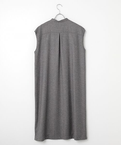 Mademoiselle NON NON / マドモアゼルノンノン ロング・マキシ丈ワンピース | ウールフランネルストレッチ ドロップショルダージャンパースカート | 詳細1