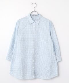Mademoiselle NON NON【美品】リネン ブルー ストライプ Mademoiselle NON NON - 1枚はもちろん、羽織としても◎この