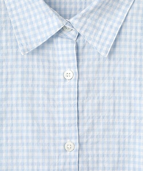 Mademoiselle NON NON / マドモアゼルノンノン シャツ・ブラウス | シャーリング チェックチュニックブラウス | 詳細6