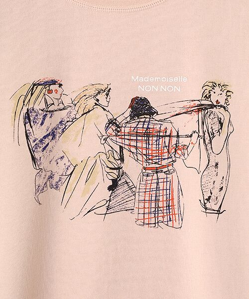 Mademoiselle NON NON / マドモアゼルノンノン スウェット | スーピマ裏毛デザイン画プリントトレーナー | 詳細1