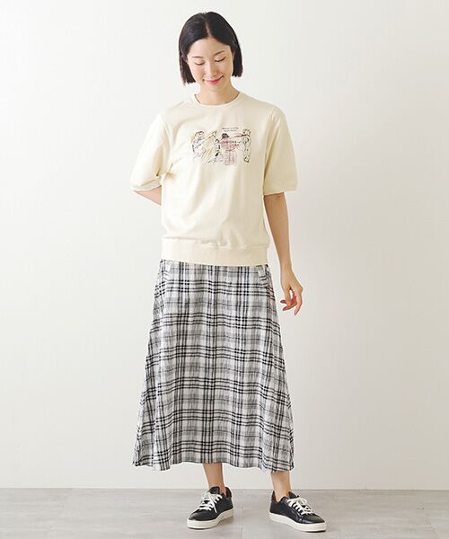 Mademoiselle NON NON / マドモアゼルノンノン スウェット | スーピマ裏毛デザイン画プリントトレーナー | 詳細12