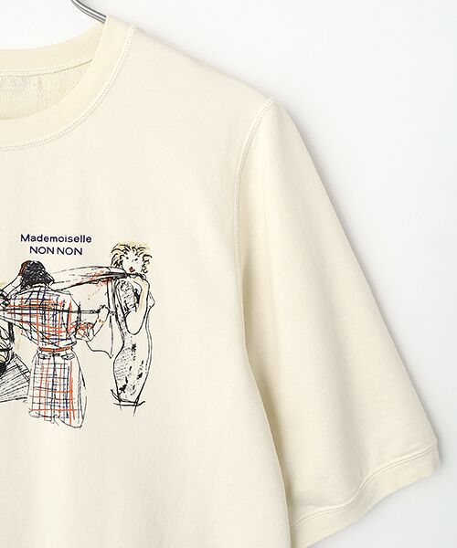 Mademoiselle NON NON / マドモアゼルノンノン スウェット | スーピマ裏毛デザイン画プリントトレーナー | 詳細3