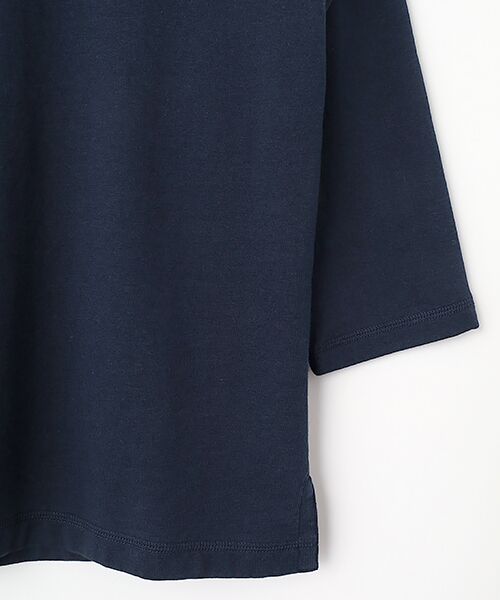 Mademoiselle NON NON / マドモアゼルノンノン カットソー | スーピマ裏毛ロゴ刺繍入りカットソー | 詳細6