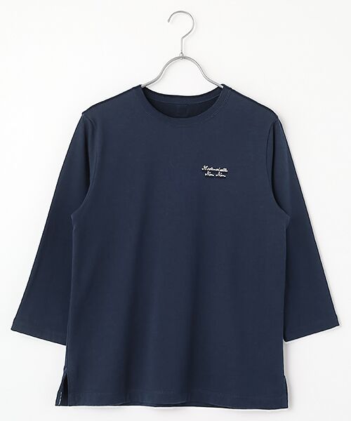 Mademoiselle NON NON スーピマ裏毛ロゴ刺繍入りカットソー ¥22,000