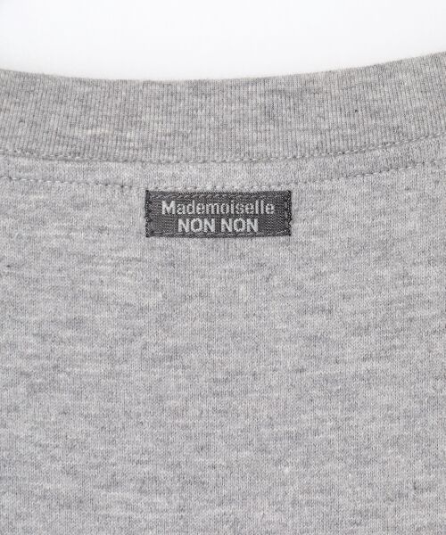 Mademoiselle NON NON / マドモアゼルノンノン Tシャツ | 甘撚りコンパクトヤーン 1色プリントTシャツ | 詳細3
