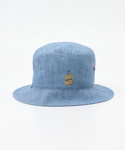 Mademoiselle NON NON / マドモアゼルノンノン ハット | コットンツイルセルビッチ 飛び柄刺繍入りハット | 詳細2