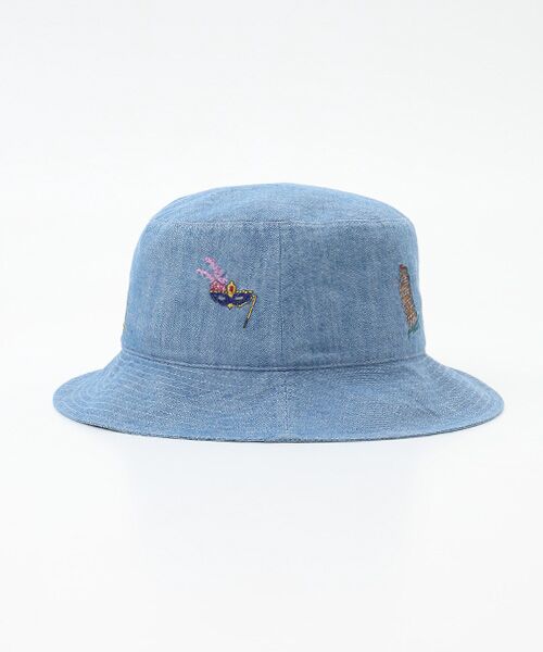 Mademoiselle NON NON / マドモアゼルノンノン ハット | コットンツイルセルビッチ 飛び柄刺繍入りハット | 詳細3