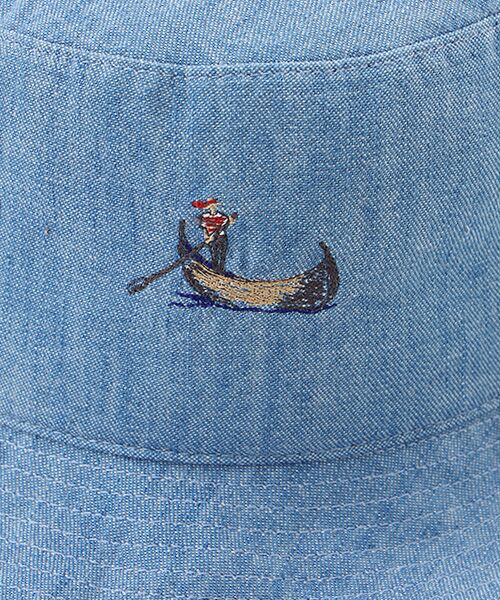 Mademoiselle NON NON / マドモアゼルノンノン ハット | コットンツイルセルビッチ 飛び柄刺繍入りハット | 詳細5