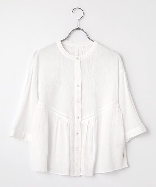 Mademoiselle NON NON コットンクレープキャッチワッシャー オーバーブラウス ¥26,400