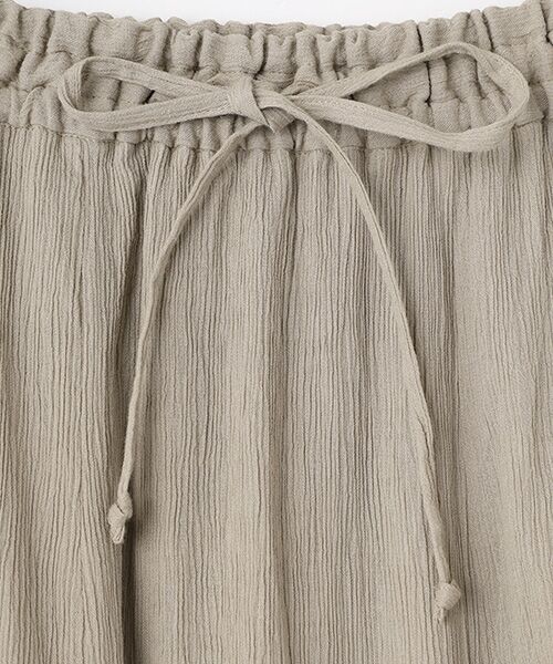 Mademoiselle NON NON / マドモアゼルノンノン ロング・マキシ丈スカート | コットンクレープキャッチワッシャー フレアースカート | 詳細1