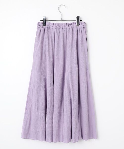 Mademoiselle NON NON / マドモアゼルノンノン ロング・マキシ丈スカート | コットンクレープキャッチワッシャー フレアースカート | 詳細2