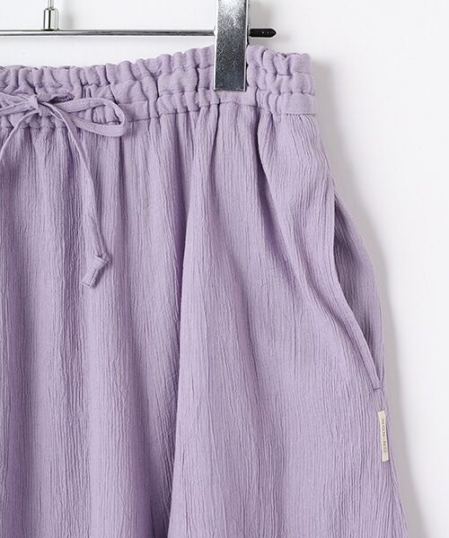 Mademoiselle NON NON / マドモアゼルノンノン ロング・マキシ丈スカート | コットンクレープキャッチワッシャー フレアースカート | 詳細3