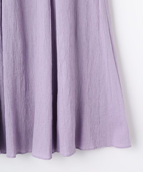 Mademoiselle NON NON / マドモアゼルノンノン ロング・マキシ丈スカート | コットンクレープキャッチワッシャー フレアースカート | 詳細4