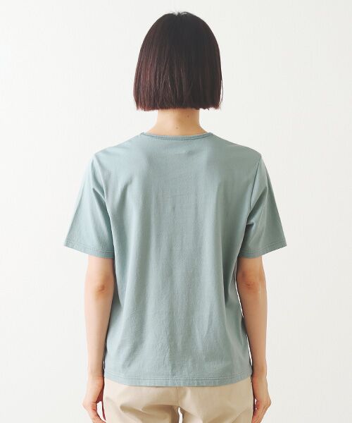 Mademoiselle NON NON / マドモアゼルノンノン Tシャツ | オーガニック天竺 ハートボーダーアップリケ刺繍Tシャツ | 詳細10