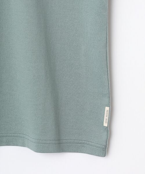 Mademoiselle NON NON / マドモアゼルノンノン Tシャツ | オーガニック天竺 ハートボーダーアップリケ刺繍Tシャツ | 詳細5