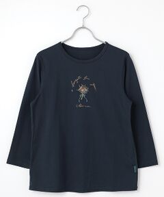 Mademoiselle NON NON / マドモアゼルノンノン Tシャツ | オーガニック天竺 花束刺繍Tシャツ