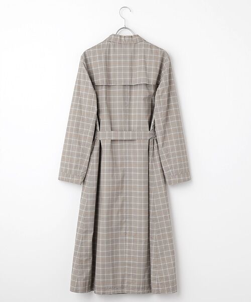 Mademoiselle NON NON / マドモアゼルノンノン その他アウター | ポプリンチェックシリコンコーティング撥水 チェスター風ロングコート | 詳細1