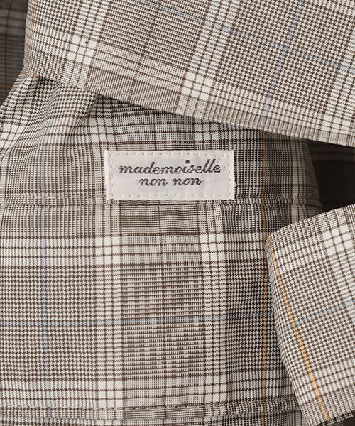 Mademoiselle NON NON / マドモアゼルノンノン その他アウター | ポプリンチェックシリコンコーティング撥水 チェスター風ロングコート | 詳細6