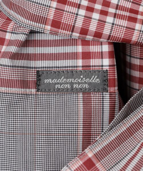 Mademoiselle NON NON / マドモアゼルノンノン その他アウター | ポプリンチェックシリコンコーティング撥水 チェスター風ロングコート | 詳細8