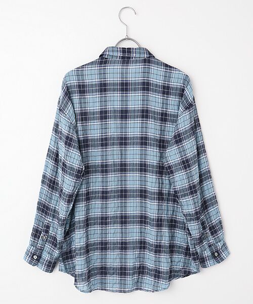 Mademoiselle NON NON / マドモアゼルノンノン シャツ・ブラウス | シャーリングソフトワッシャー チェックシャツ | 詳細1