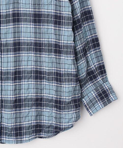 Mademoiselle NON NON / マドモアゼルノンノン シャツ・ブラウス | シャーリングソフトワッシャー チェックシャツ | 詳細3