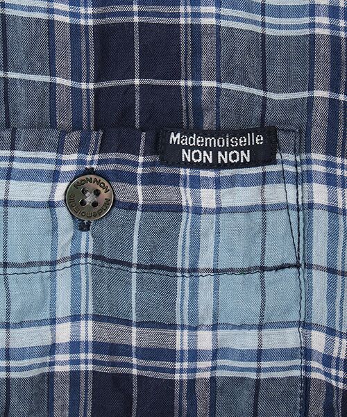 Mademoiselle NON NON / マドモアゼルノンノン シャツ・ブラウス | シャーリングソフトワッシャー チェックシャツ | 詳細4