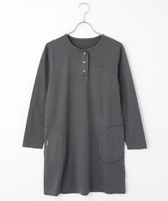 Mademoiselle NON NON / マドモアゼルノンノン チュニック | 天竺硫化染め ヘンリーネックチュニック