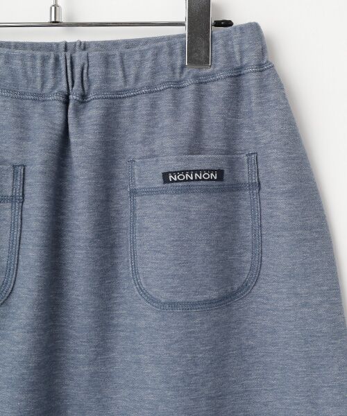 Mademoiselle NON NON / マドモアゼルノンノン ミニ・ひざ丈スカート | デニムライクストレッチカルゼ セミタイトスカート | 詳細3