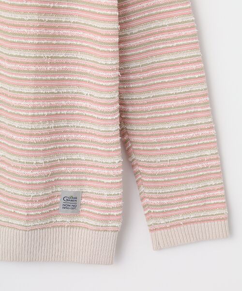 Mademoiselle NON NON / マドモアゼルノンノン ニット・セーター | オーガニックコットン 細ボーダークルーネックプルオーバー | 詳細3